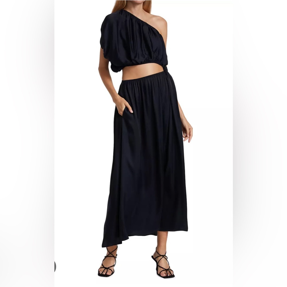 Farm rio one shoulder cut out maxi dress